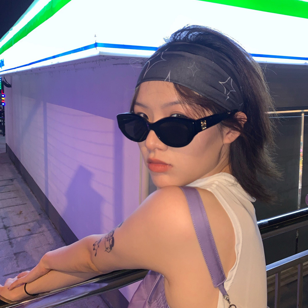 Kính Mát Hình oval Chống Tia uv Thời Trang Hàn Quốc Cho Nam Nữ