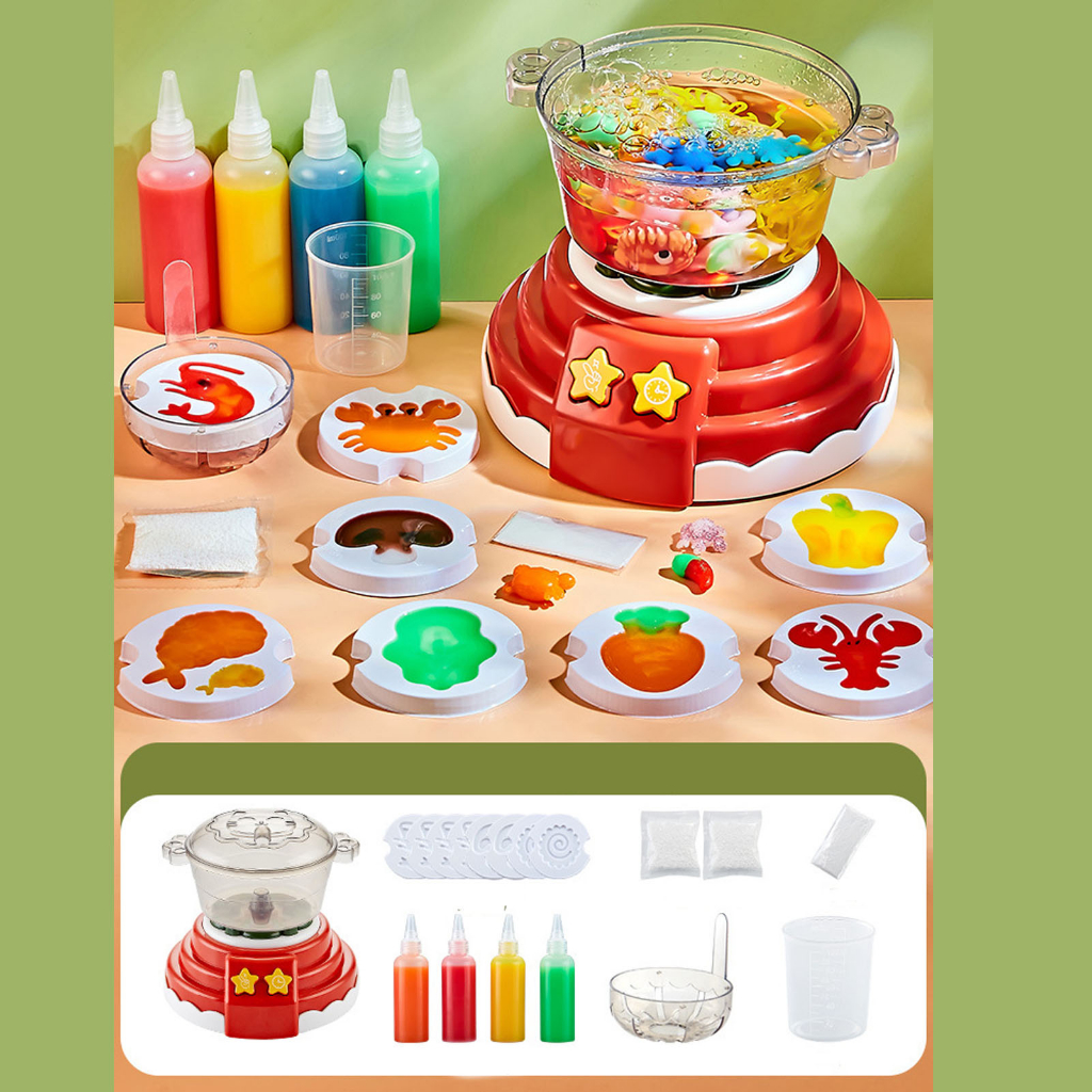 * Trẻ em máy làm nồi lẩu đồ chơi nấu ăn với giả bong bóng âm thanh ánh sáng mô phỏng tự cho bé nhà bếp MARGIE S.