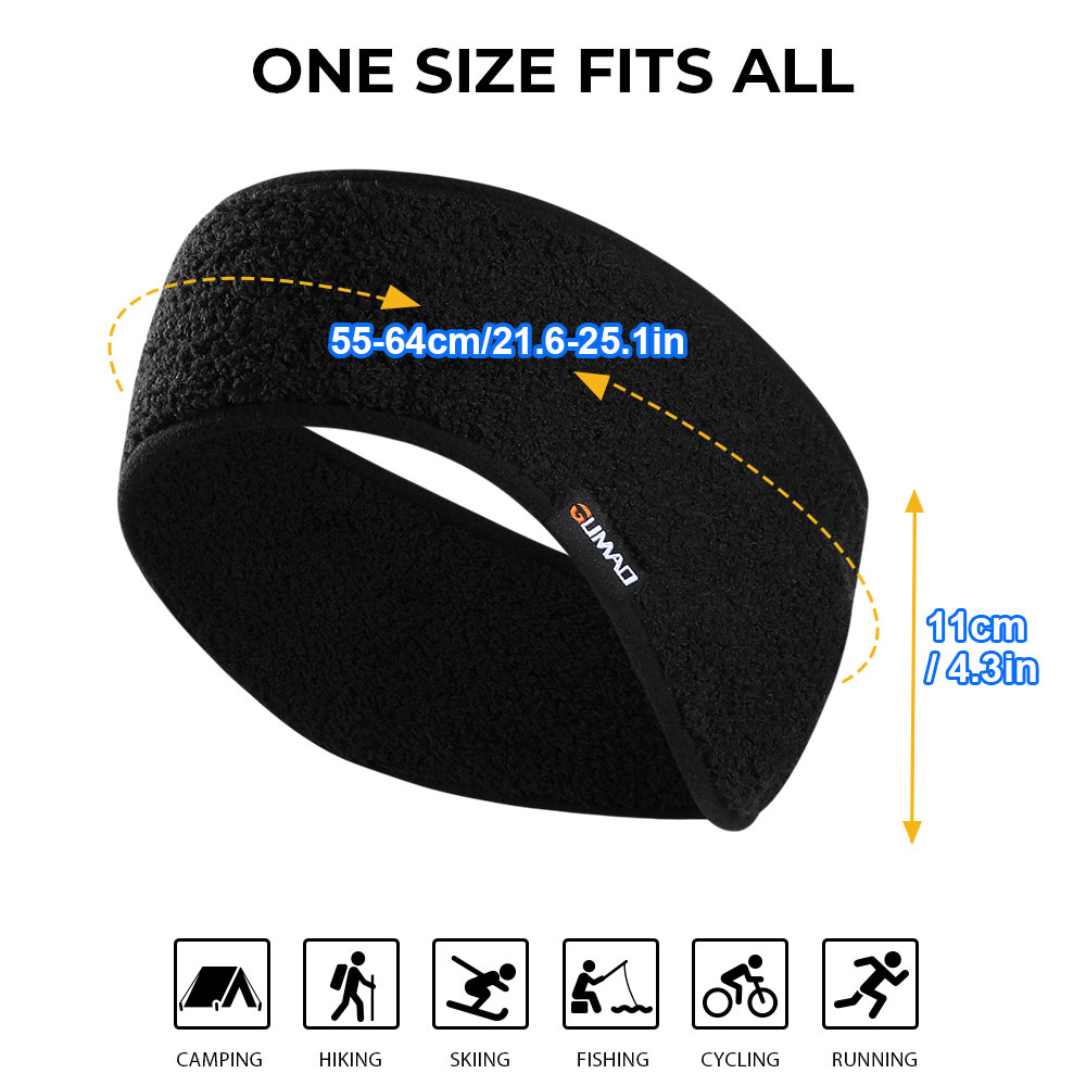 GUMAO Băng đô thể thao mùa đông Băng đô tóc Bandana Tập yoga ngoài trời Chạy Sweatband