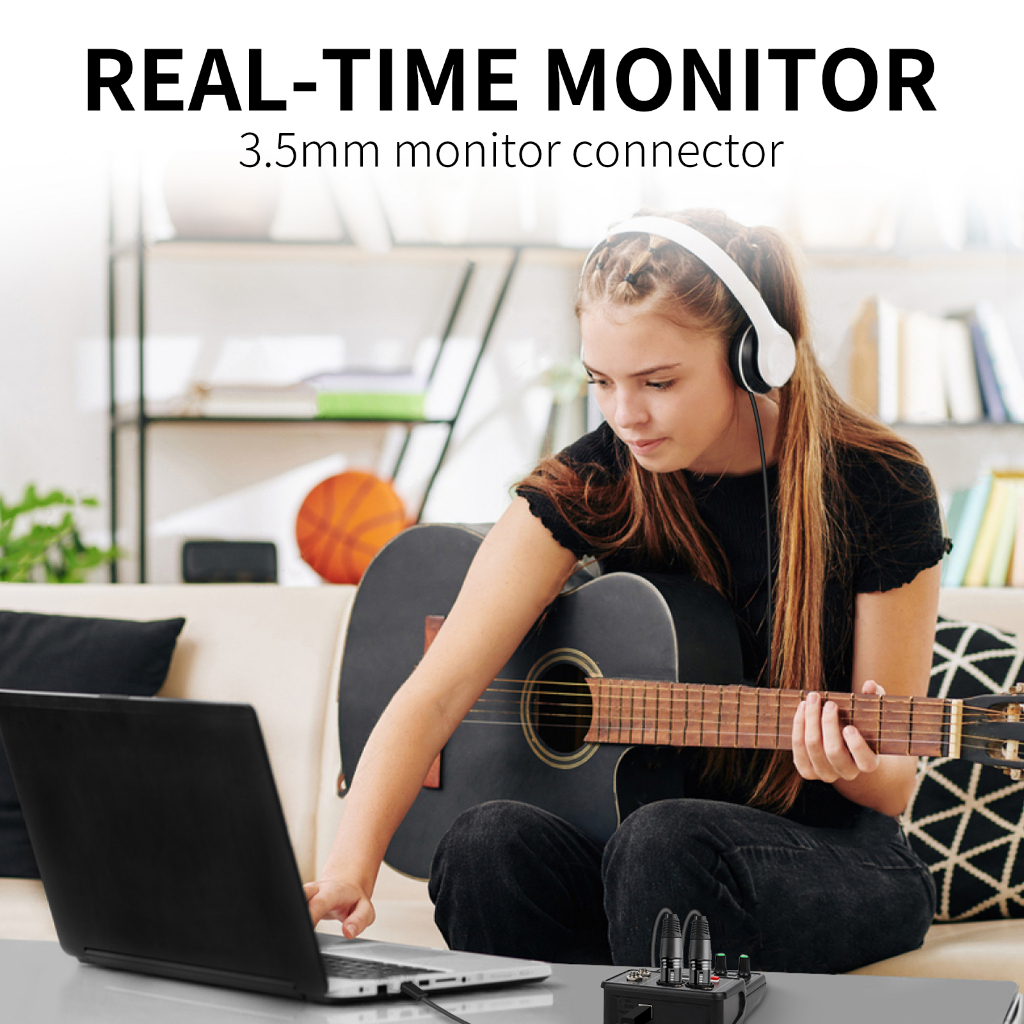 Thẻ Ghi Âm 2 Kênh xtuga q-12 mini usb Âm Thanh Nổi / mono Cho Đàn guitar Điện / studio