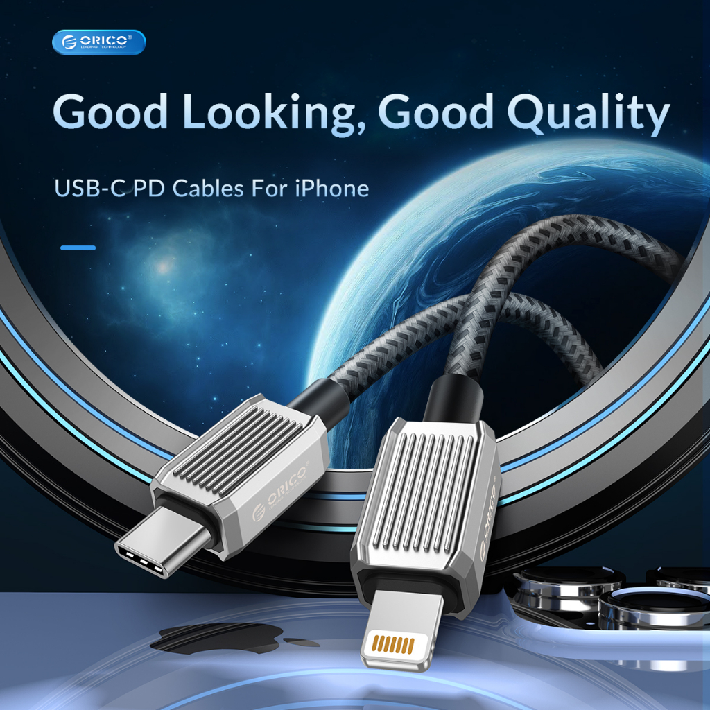 Orico Dây Cáp Sạc usb a Sang lightning 12w Cho iphone 15 14 pro 12 pro max 12 11 x xs airpods pro gqz12