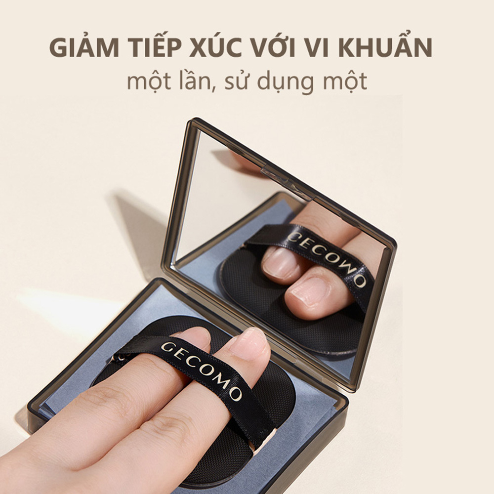Gecomo Giấy Thấm Dầu Than Tre Hoạt Tính Kèm Gương Trang Điểm Lâu Trôi