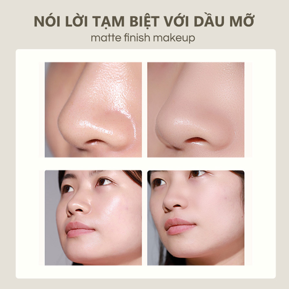 Gecomo Giấy Thấm Dầu Than Tre Hoạt Tính Kèm Gương Trang Điểm Lâu Trôi