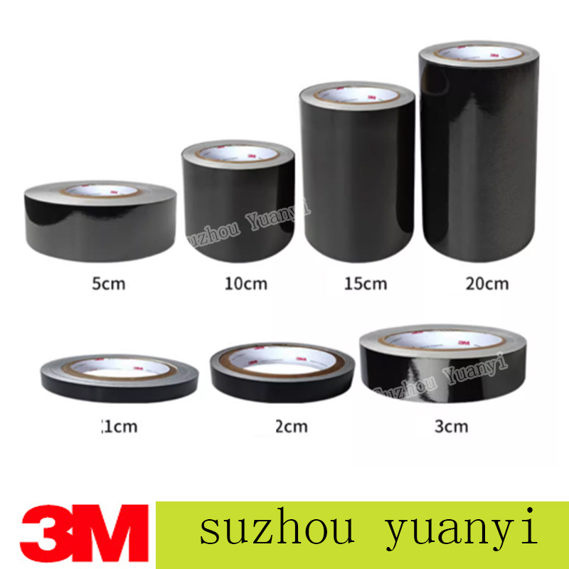 Miếng Dán Phản Quang 3m Màu Đen Cảnh Báo Chống Trầy Trang Trí Xe Hơi