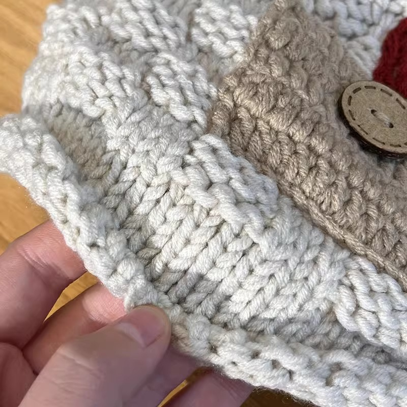 Mũ Len Tròng Đầu Dệt Tay Phối Tua Rua Thời Trang Thu Đông Hàn Quốc