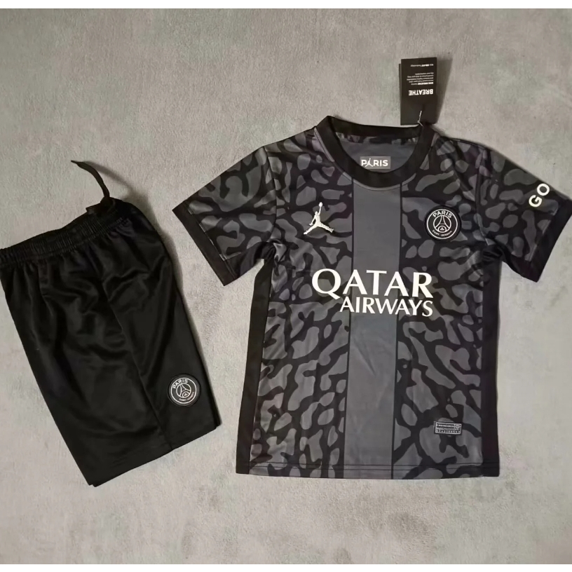 Áo Bóng Đá Trẻ Em Màu Đen paris saint-germain psg Thứ Ba 2023