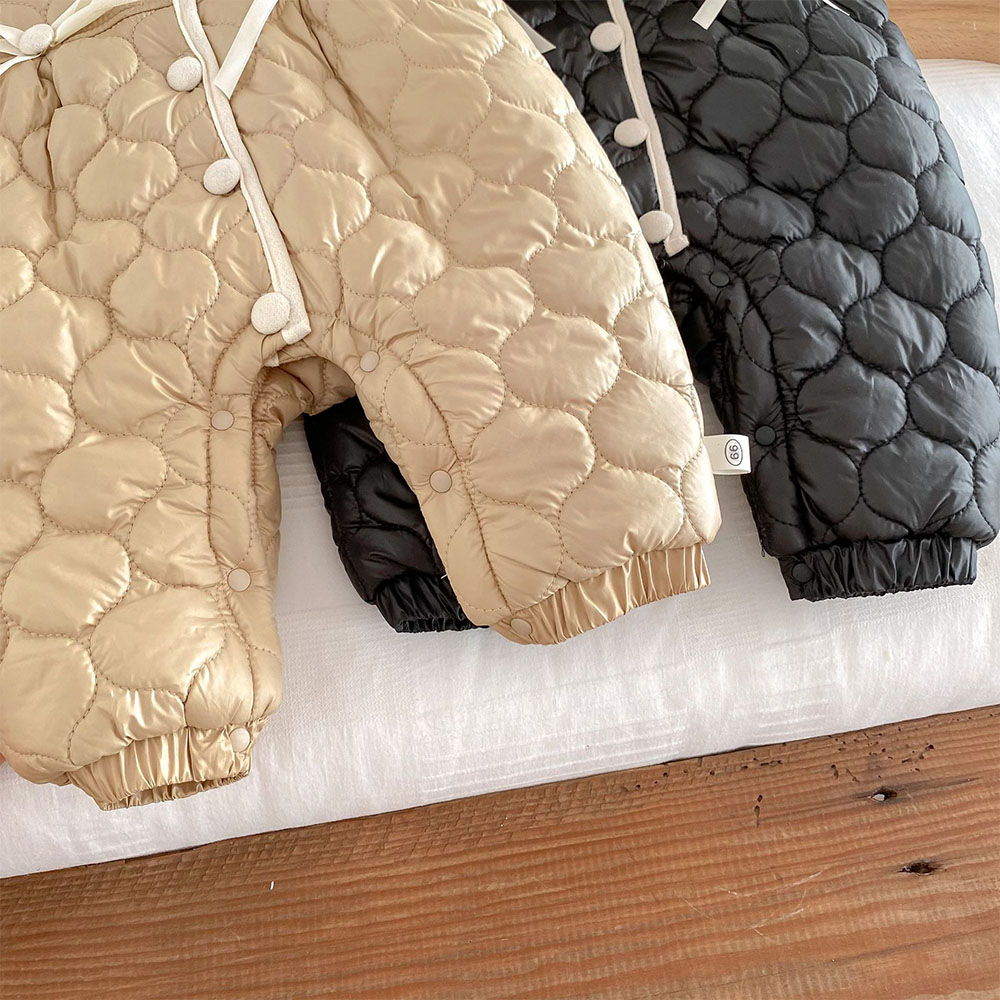 Onesies Áo Liền Quần Thêu Hoa Bằng Vải Lông Cừu Dày Giữ Ấm Mùa Đông Cho Bé Gái Sơ Sinh 1 Tuổi