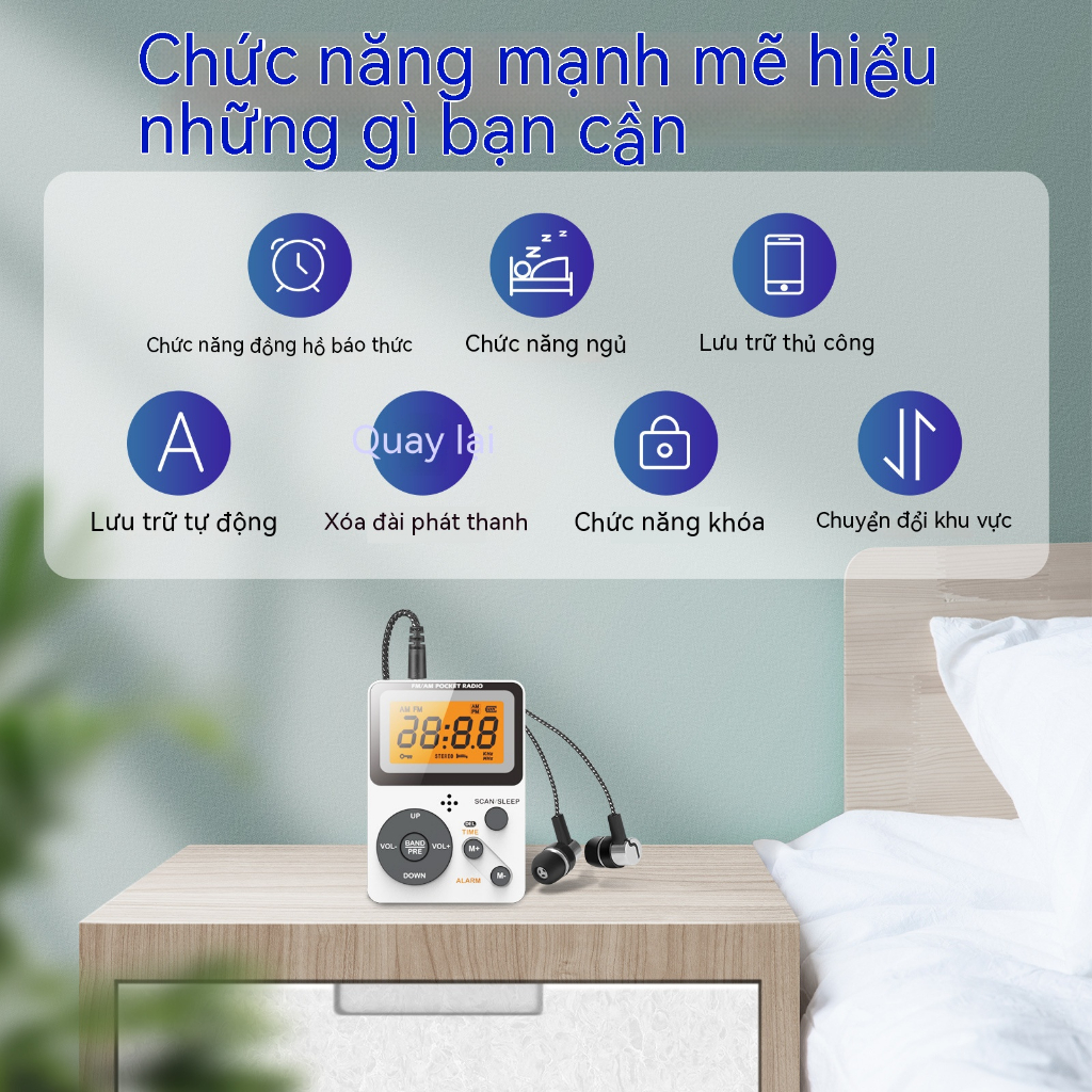 Radio fm / am Hai Băng Tần sixth Tiếng Anh Ngoài Trời Tiện Dụng
