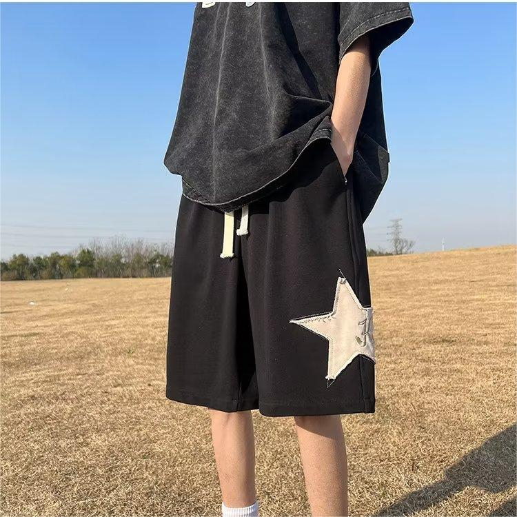 Quần Short Thể Thao Dáng Rộng Thoải Mái In Chữ Và Ngôi Sao Thời Trang Mùa Hè Hàng Mới Bán Chạy Dành Cho Bạn Nam