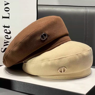 Mũ beret Len Màu Đen Phong Cách Hàn Quốc Thời Trang Thu Đông Dành Cho Nữ