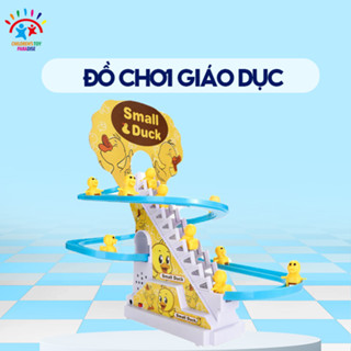 Bộ Đồ Chơi Cầu Thang Điện Tử Hình Chú Vịt Vàng Dễ Thương Cho Bé 3-6 Tuổi