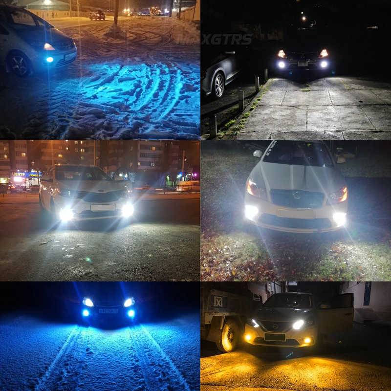 Đèn LED chống sương mù MAXGTRS 2x H8 H11 9005 9006 HB3 HB4 H16 78 SMD 4014 DRL chất lượng cao
