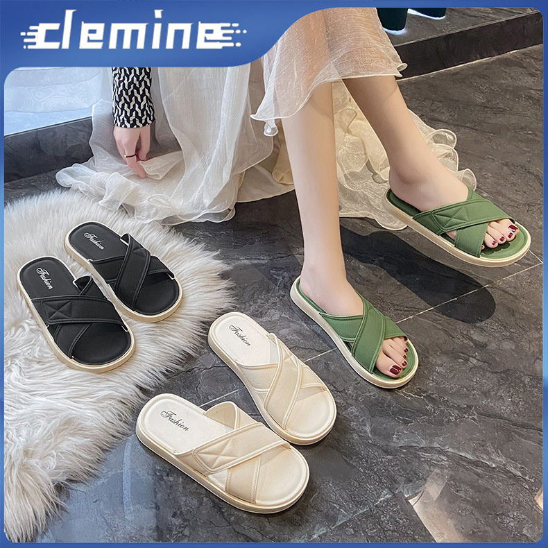 Clemine Dép Xăng Đan Đế Bằng Chống Trượt / Mài Mòn Thiết Kế Dễ Thương Cho Nữ