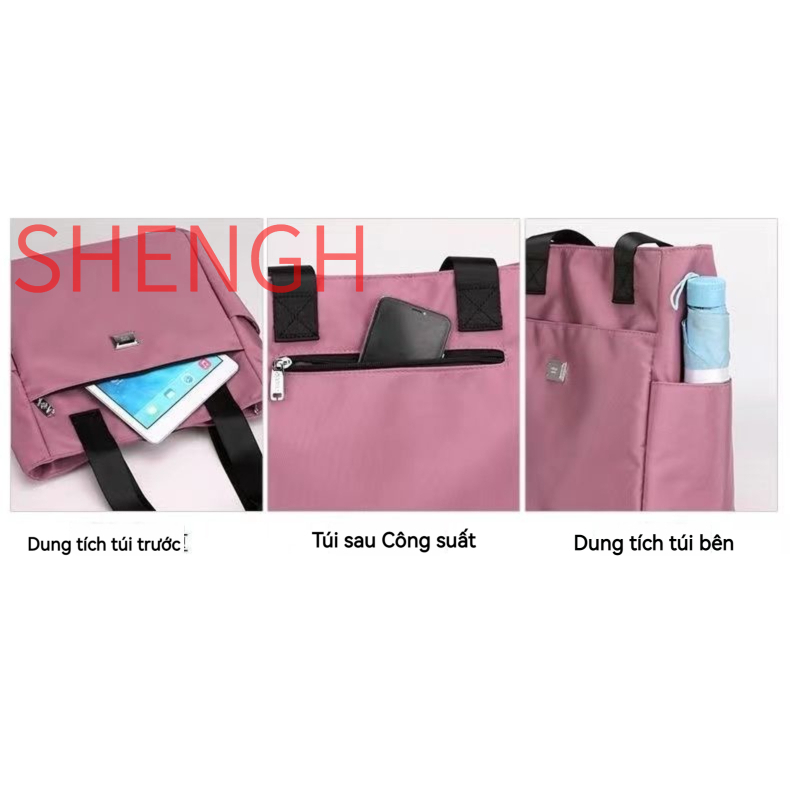 Túi Tote Vải Oxford Siêu Nhẹ Sức Chứa Lớn Thời Trang Cho Nữ