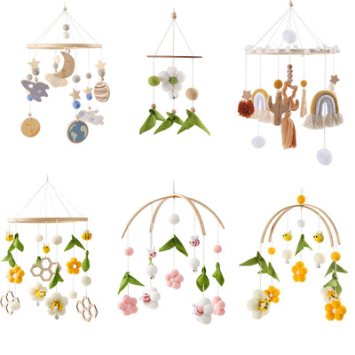 1 Bộ Giá Đỡ Đồ Chơi / Chuông / Bảng Tên Gắn Nôi Em Bé Sơ Sinh 0-18 Tháng Tuổi