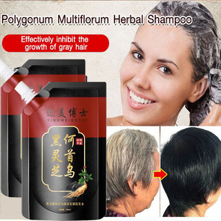 Dầu gội phủ bạc linh chi đen Dầu gội  linh chi đen phủ đen tóc bạc kích mọc tóc con dưỡng tóc bóng mượt sử dụng tại nhà 240ml