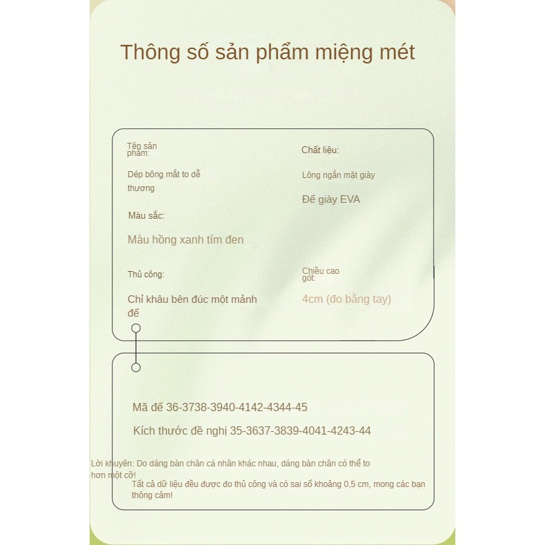 Dép Bông cotton Ấm Áp Đính Nơ Dễ Thương Thời Trang Thu Đông