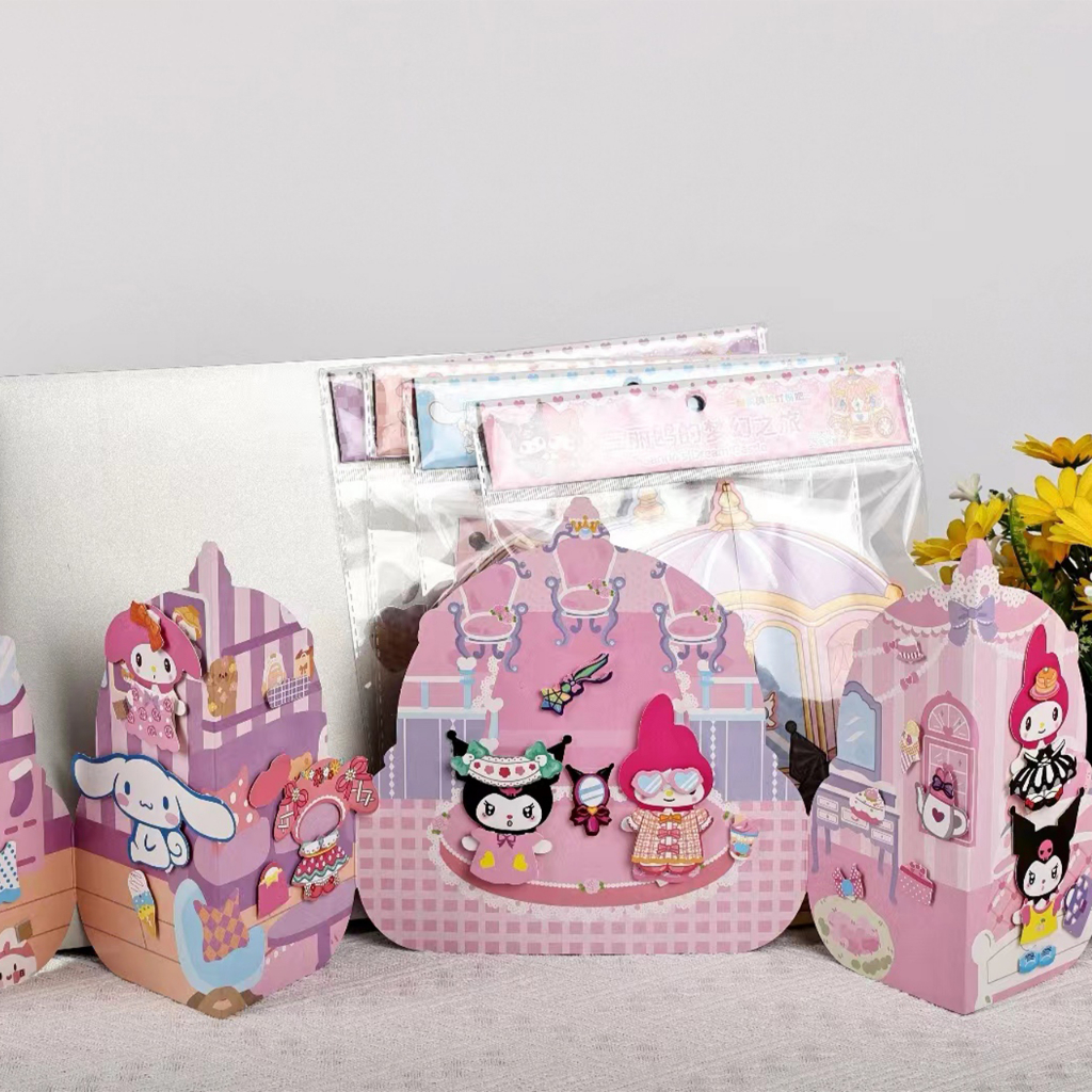 Sanrio Miếng Dán Trang Trí Quần Áo Búp Bê Màu laser Không Cắt diy tz060