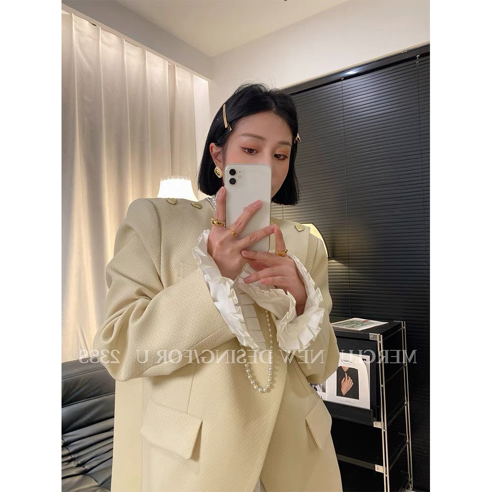 Áo Sơ Mi Phối Bèo Phong Cách hong kong Thời Trang Cho Nữ