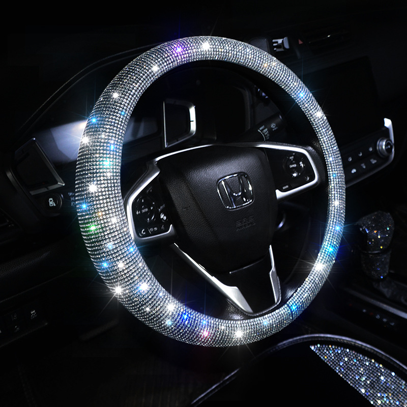 Bọc Vô Lăng Xe Hơi Đính Đá Pha Lê Sang Trọng Dùng Chung Cho Các Dòng Xe