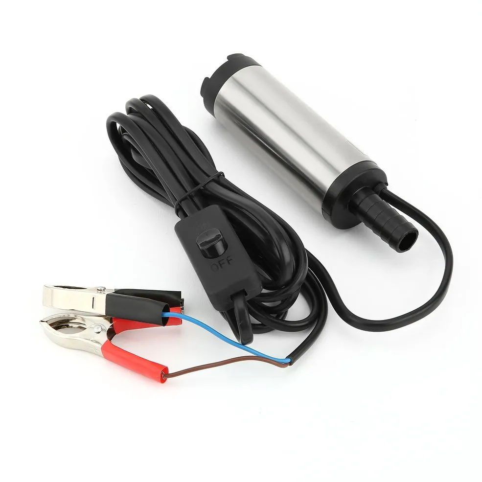 12V 38mm Điện Nhiên Liệu Chuyển Bơm Nước Dầu Chuyển Tiếp Nhiên Liệu Máy Bơm Chìm Cho Diesel Máy Bơm Nước Ô Tô xe máy