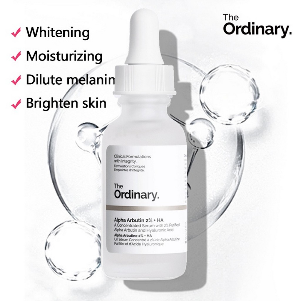 Tinh chất THE ORDINARY Alpha Arbutin 2% + HA chăm sóc da 30ml sáng da giảm thâm