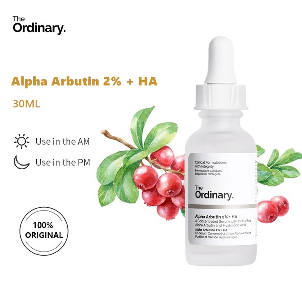 Tinh chất THE ORDINARY Alpha Arbutin 2% + HA chăm sóc da 30ml sáng da giảm thâm