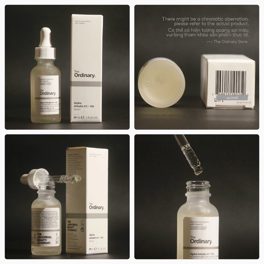 Tinh chất THE ORDINARY Alpha Arbutin 2% + HA chăm sóc da 30ml sáng da giảm thâm