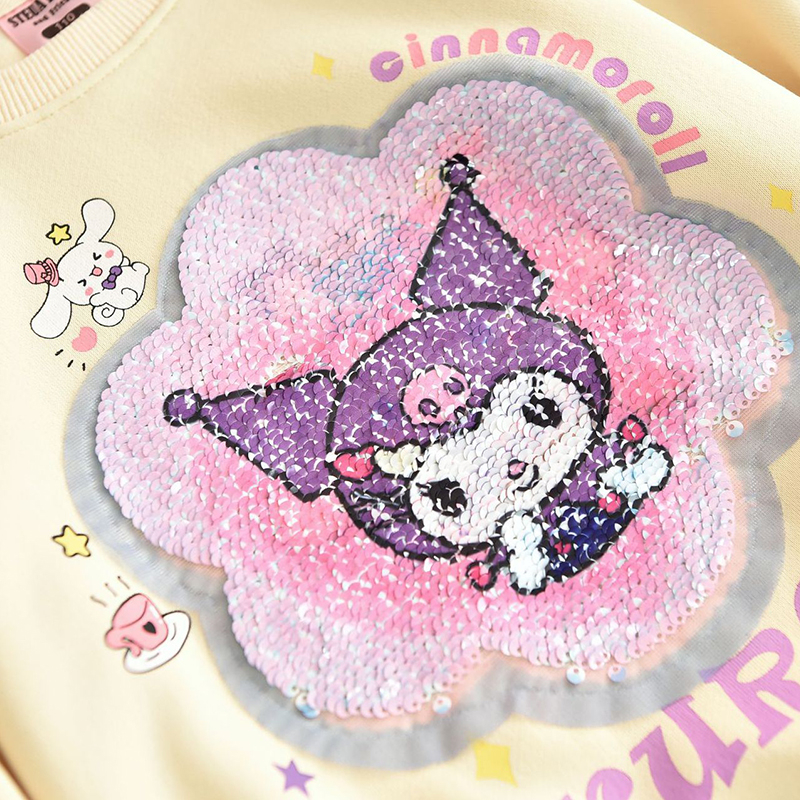 Áo Hoodie Tay Dài In Hình kuromi cinnamoroll Dễ Thương Cho Bé Gái