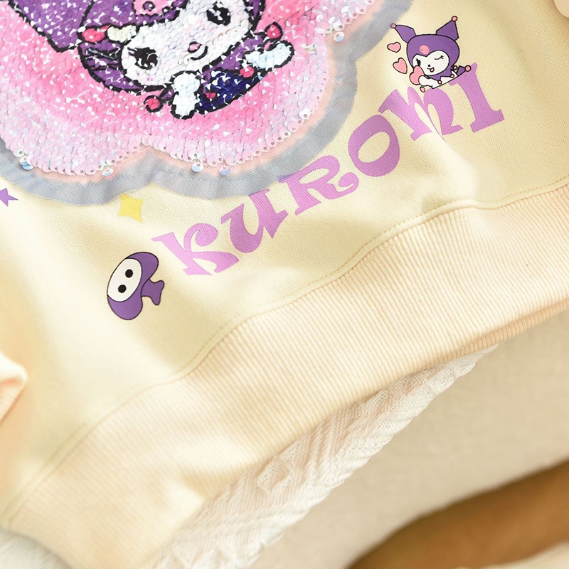 Áo Hoodie Tay Dài In Hình kuromi cinnamoroll Dễ Thương Cho Bé Gái