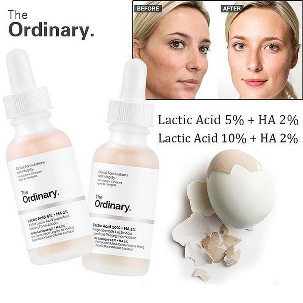 Tinh chất dưỡng da  The Ordinary Lactic Acid 5% + HA Tinh Chất Lactic Acid 30ml