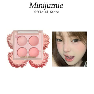   Hàng Mới Về Bảng phấn má phấn Minijumie Kakashow 4 màu hồng cam tạo khối bất ngờ không thấm nước 