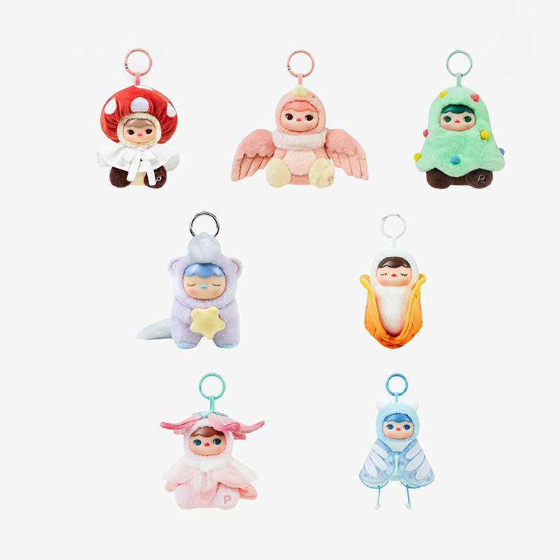 POP MART  PUCKY Forest Party Series-Vinyl  Plush Pendant Thú Nhồi Bông Hình Rừng Cây Trang Trí Tiệc Sê-Ri-Vnyl