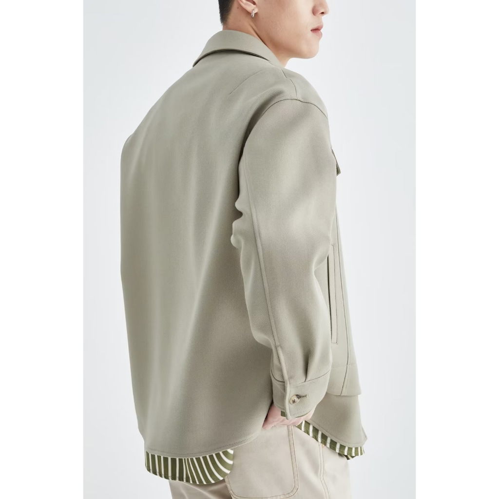 Áo Khoác Tay Dài Dáng Rộng Màu Trơn Phong Cách Hàn Quốc Thời Trang Cho Nam áo khoác nam đẹp simple jacket nam bigsize Fashion áo kiểu nam from rộng