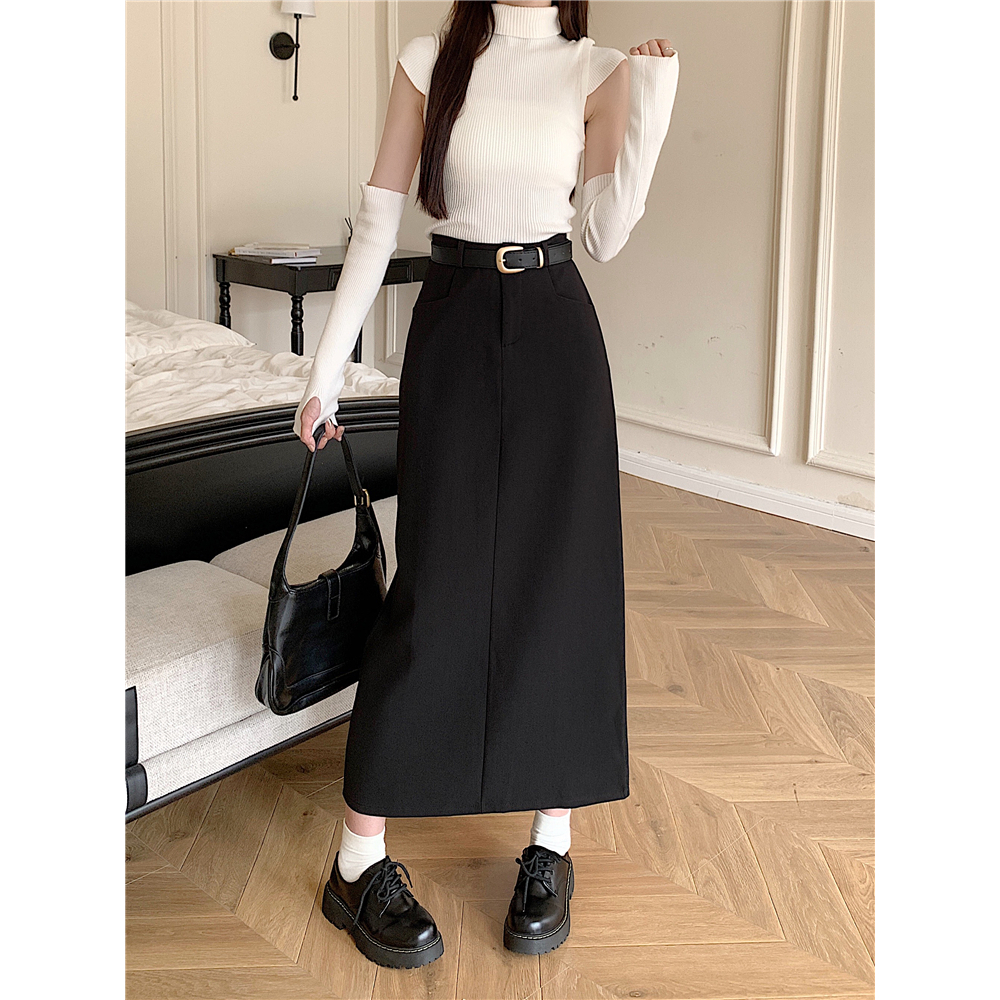 Xiaozhainv Chân Váy Chữ a Lưng Cao Phong Cách Hàn Quốc Thanh Lịch Dành Cho Nữ