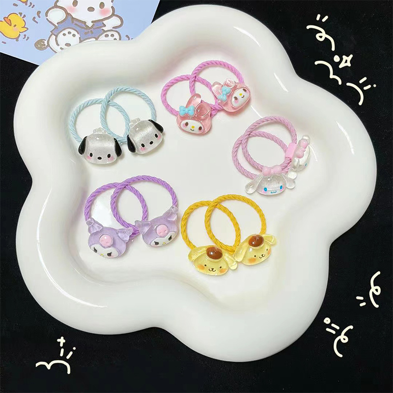 Miumiua🔮Set 2 SANRIO Dây Buộc Tóc Hình Cún Yugui Dễ Thương Dành Cho Bạn Nữ Và Học Sinh