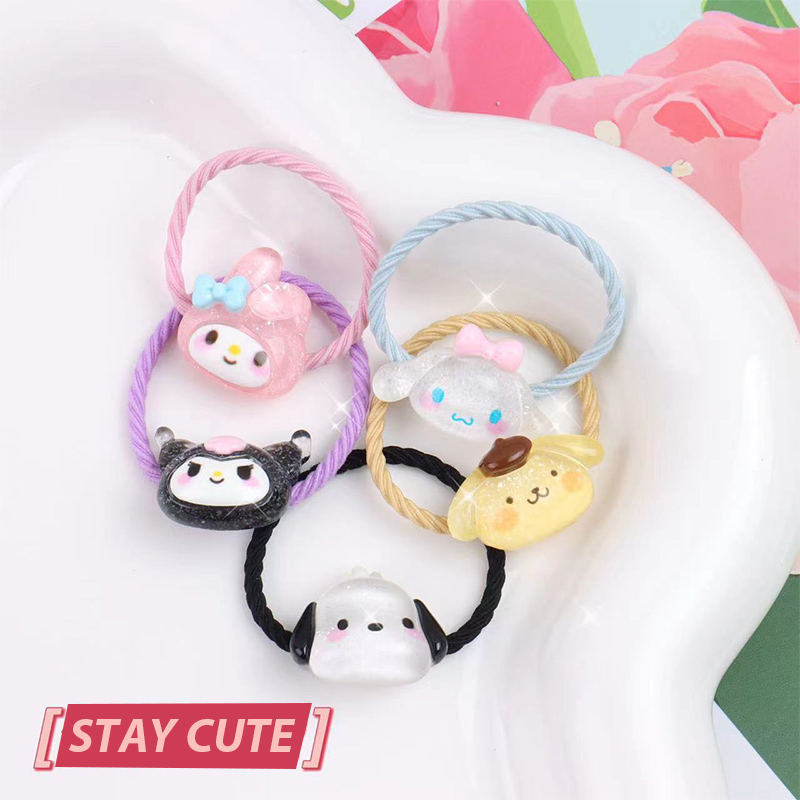 Miumiua🔮Set 2 SANRIO Dây Buộc Tóc Hình Cún Yugui Dễ Thương Dành Cho Bạn Nữ Và Học Sinh