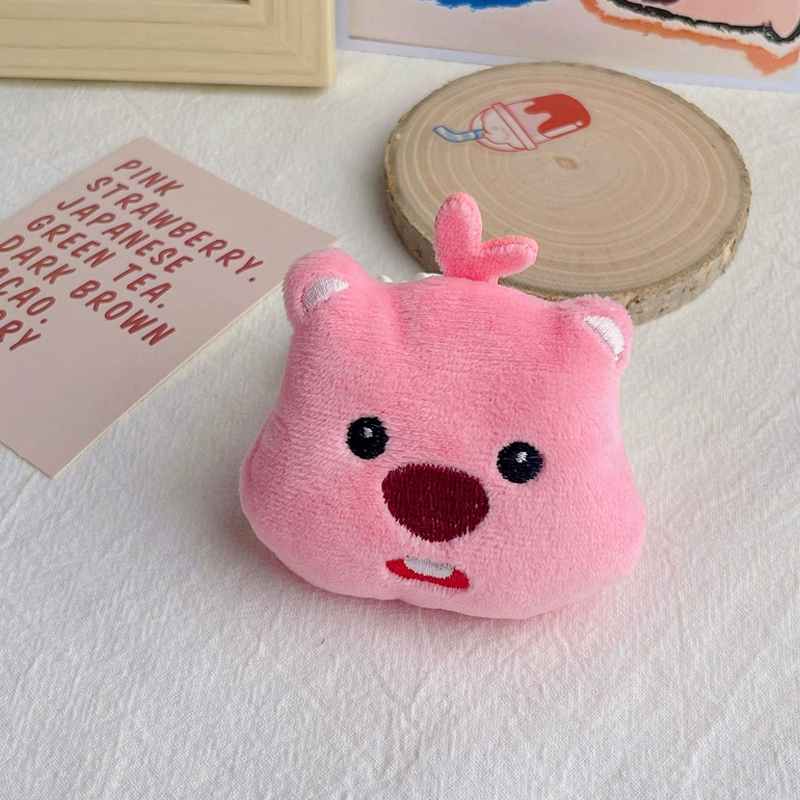 Miumiua🔮Kẹp Tóc Búp Bê Vải Nhung Màu Hồng Dễ Thương Thời Trang Thu Đông Cho Nữ