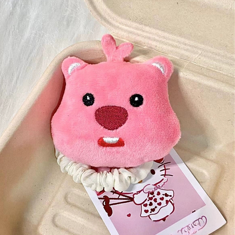 Miumiua🔮Kẹp Tóc Búp Bê Vải Nhung Màu Hồng Dễ Thương Thời Trang Thu Đông Cho Nữ