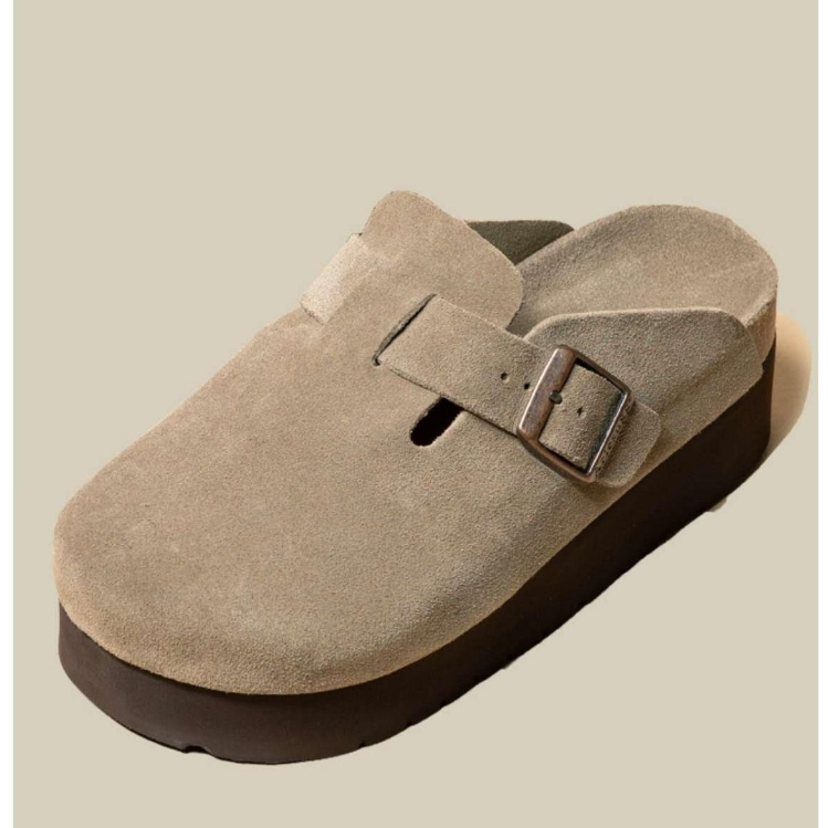 BIRKENSTOCK Giày Đế Dày Mũi Tròn Thời Trang Thu Đông Hàng Mới 2023