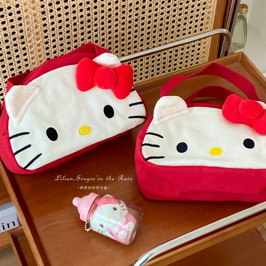 Hoạt Hình Túi Đựng Mỹ Phẩm Chăm Sóc Da Họa Tiết Hello Kitty Phong Cách Nhật Bản