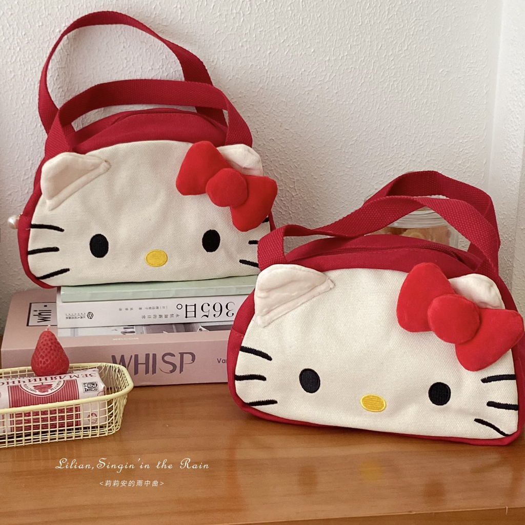 Hoạt Hình Túi Đựng Mỹ Phẩm Chăm Sóc Da Họa Tiết Hello Kitty Phong Cách Nhật Bản