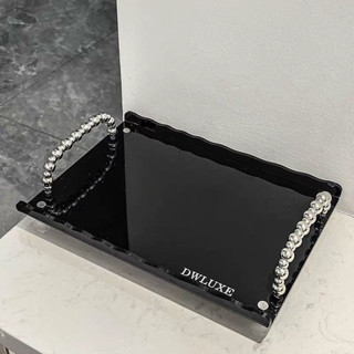 Khay Đựng Trà Cà Phê Khay đựng cốc chén Hình Chữ Nhật Để Bàn Sang Trọng