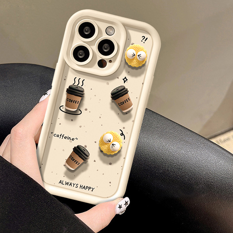 Ốp Điện Thoại Mềm In Hình Ly Cà Phê Hoạt Hình Cho iphone 15 14 13 12 11 pro x xs max xr 6 6s 7 8 plus
