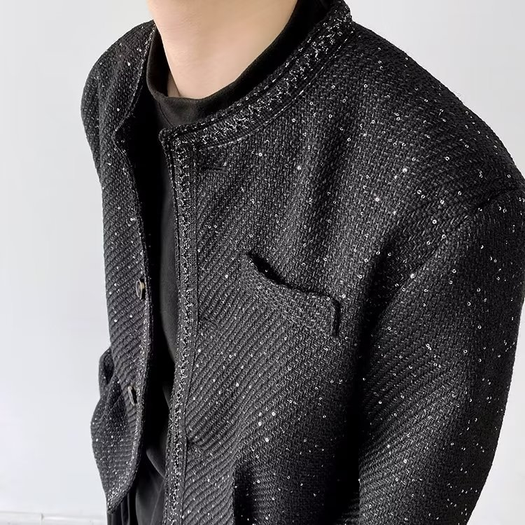 Fashion Áo Dạ Tweed Nam Tay Dài Xinh Đẹp Dáng Rộng Màu Sắc Đơn Giản Thoải Mái Hù Hợp Chất Nỉ Bông Nút Bấm  Áo Khoác Nam Phong Cách Hàn Quốc Cao Cấp Áo Jacket Nam