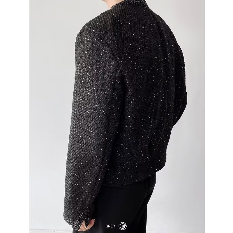 Fashion Áo Dạ Tweed Nam Tay Dài Xinh Đẹp Dáng Rộng Màu Sắc Đơn Giản Thoải Mái Hù Hợp Chất Nỉ Bông Nút Bấm  Áo Khoác Nam Phong Cách Hàn Quốc Cao Cấp Áo Jacket Nam