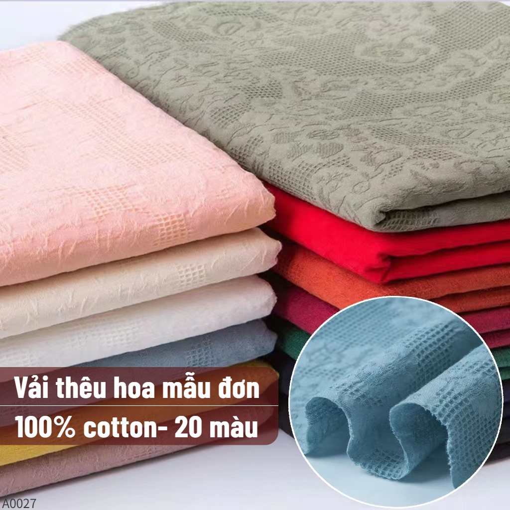 Vải jacquard hoa mẫu đơn 100% cotton, vải cotton thêu, khổ 58 inch = 145 cm, vải cotton nguyên chất, vải cotton hoa văn, vải trẻ em, vải cotton nhập khẩu，vải，vải áo dài，vải may quần áo，vải may áo dài，vải thêu，vải may váy，vải may
