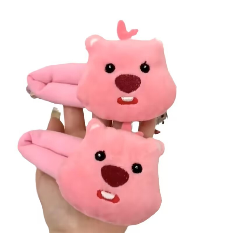 Kẹp Tóc ohaya Màu Hồng Bằng Lông Nhung Kích Thước Lớn bb Kẹp Tóc Dễ Thương Ngọt Ngào
