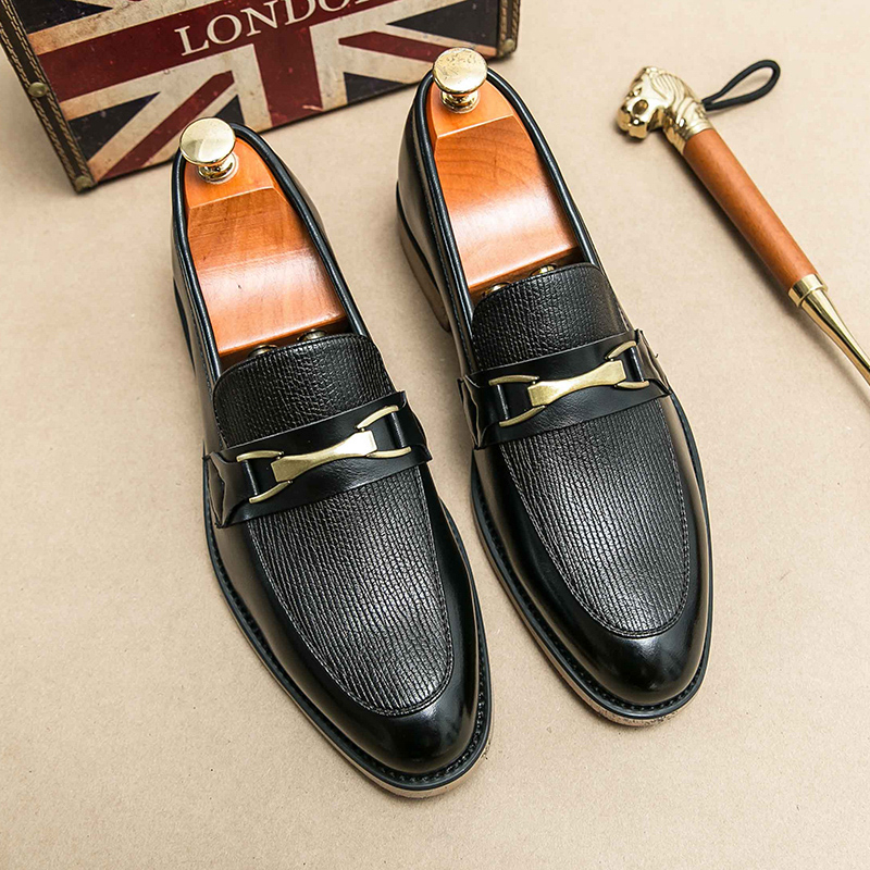 Mới Giày Lười Da Phong Cách Ý Thời Trang Cho Nam