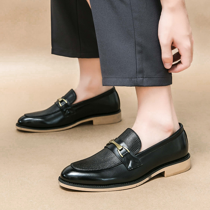 Mới Giày Lười Da Phong Cách Ý Thời Trang Cho Nam